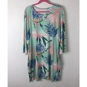 Reel Legends Keep it Cool Performance Dress Long Sleeve 3XL tropical